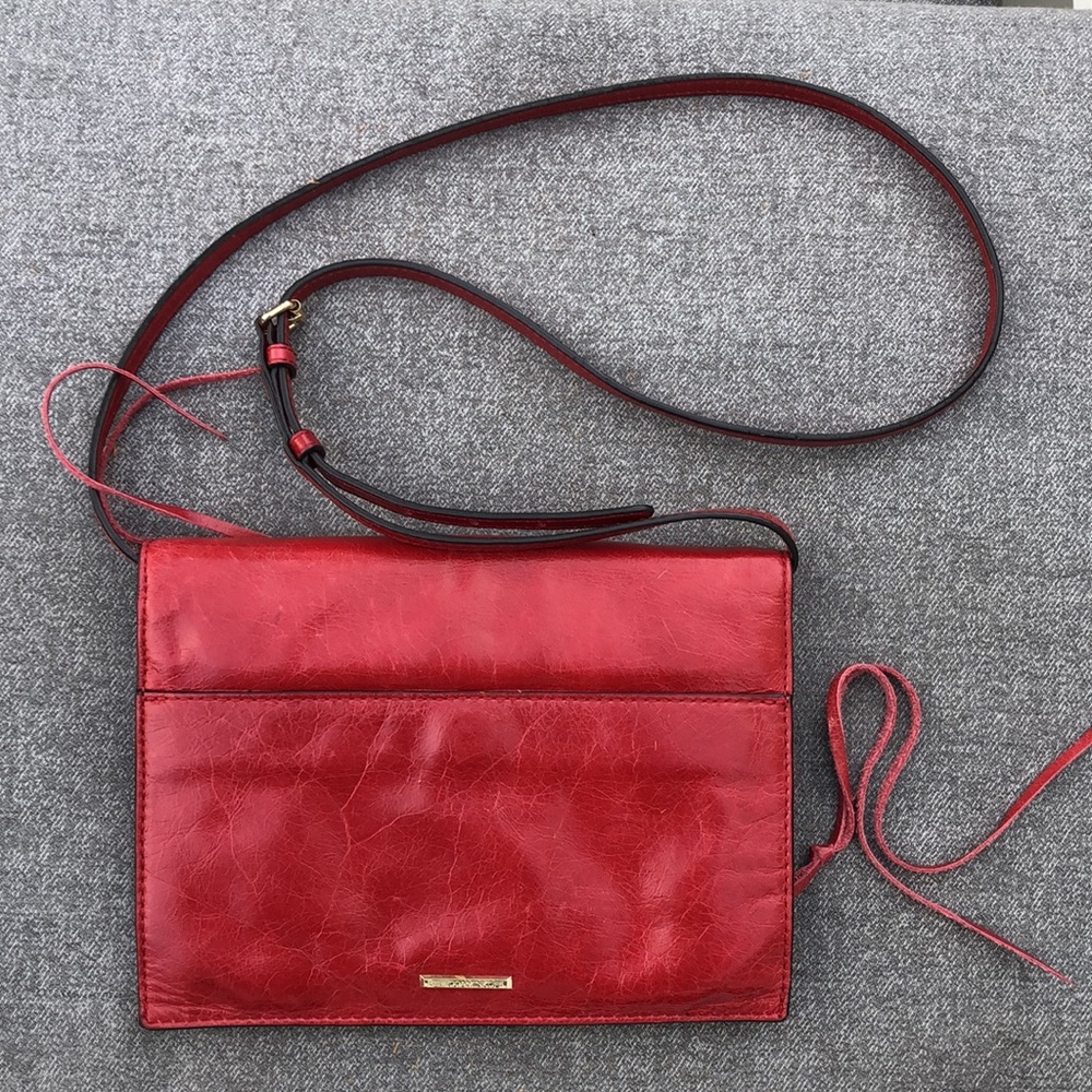 REBECCA MINKOFF Distressed Leather Crossbody Bag - Picture 10 of 14